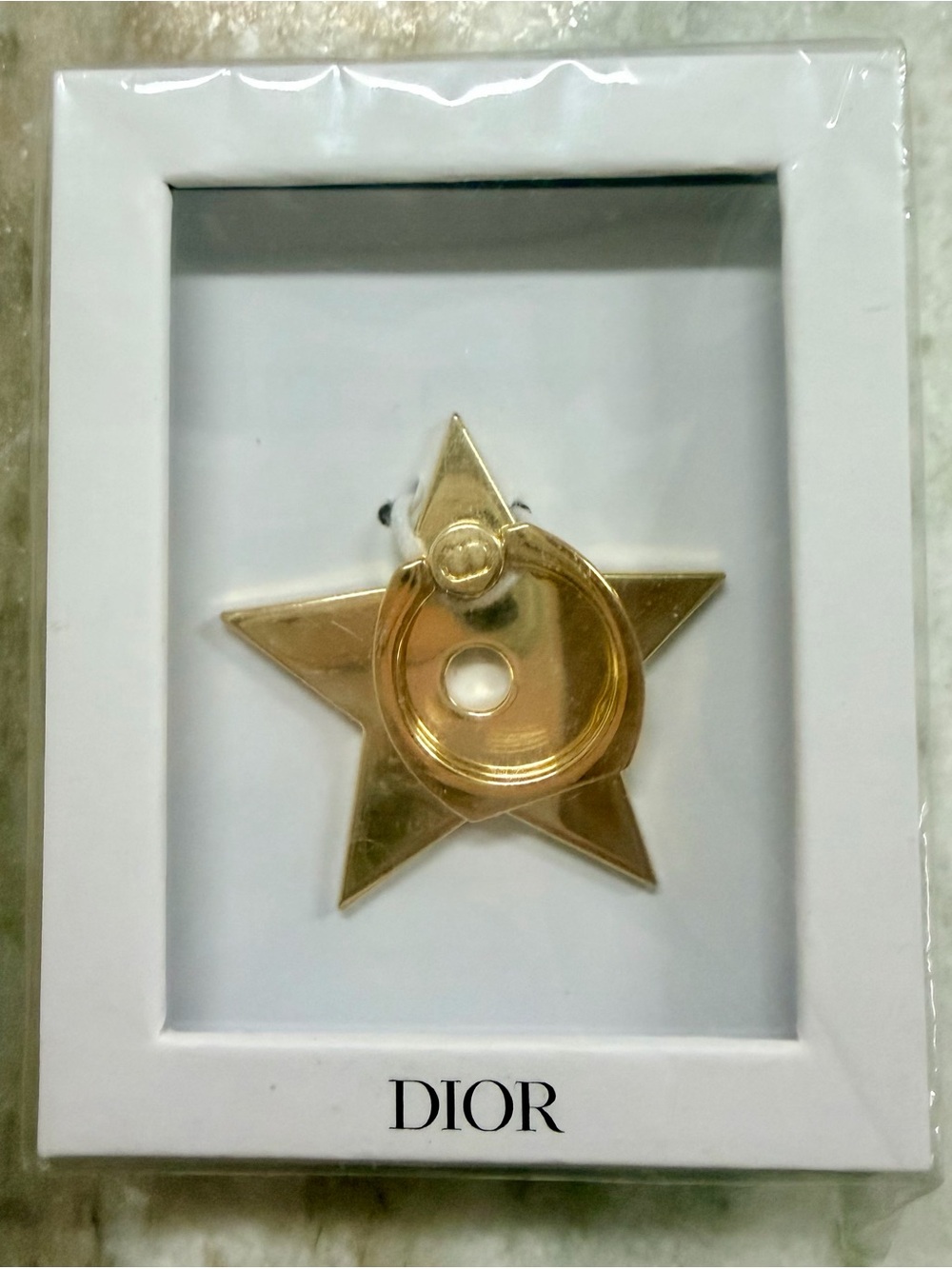 Dior Gold Star Metal Phone Back NEW in SEALED Box w Label Attached